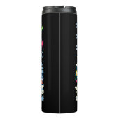 Kerstrendier Winter Wonderland Pixel Art Thermosbeker (Achterkant)