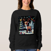 Kerstrendier Winter Wonderland Pixel Art Trui (Voorkant)