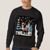 Kerstrendier Winter Wonderland Pixel Art Trui (Voorkant)