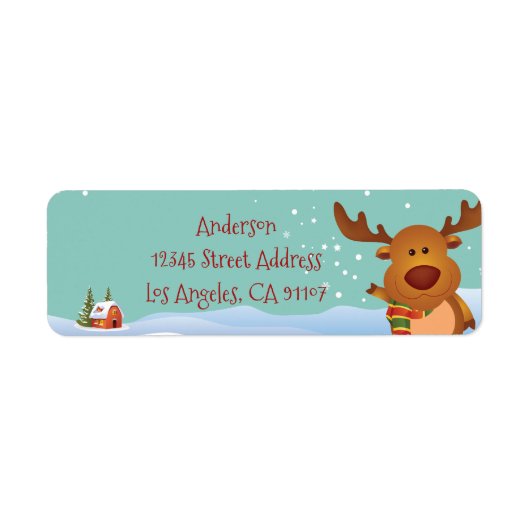 Kerstrendieradreslabels Etiket (Voorkant)