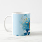 Kerstrendierblauw Splash Koffiemok (Links)