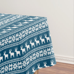 Kerstrendierblauw Tafelkleed