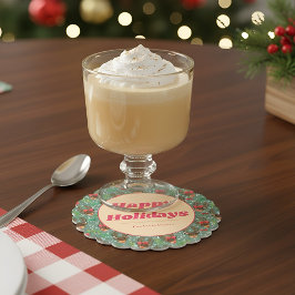 Kerstrendierbos groen kartonnen onderzetters