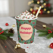 Kerstrendierbos groen papieren bekers