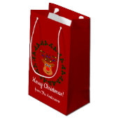 Kerstrendiercadeau Klein Cadeauzakje (Achterkant Gekanteld)