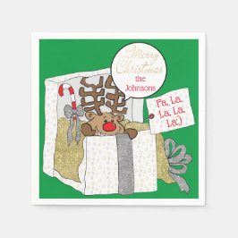 Kerstrendiercadeau Servet