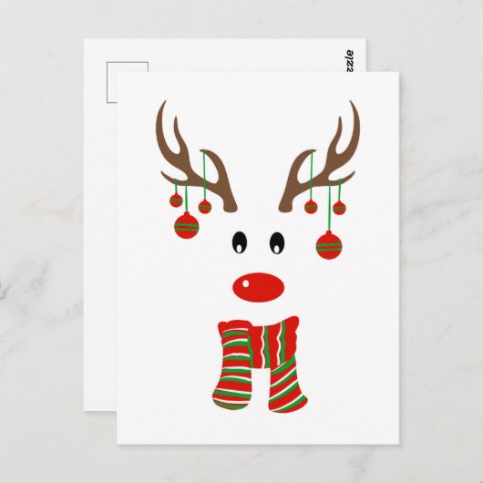 KerstrendierCartoon Briefkaart (Voorkant / Achterkant)