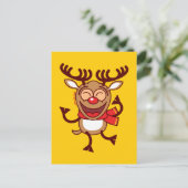 Kerstrendierdansende animatie feestdagenkaart (Staand voorkant)