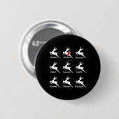 Kerstrendierdanseres Ballet Ballerina Dance T Ronde Button 5,7 Cm (Voorkant /achterkant)
