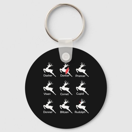 Kerstrendierdanseres Ballet Ballerina Dance T Sleutelhanger (Voorkant)