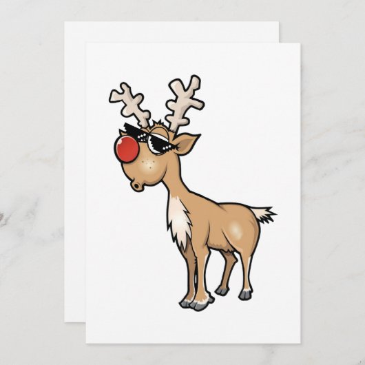 Kerstrendierduik Feestdagenkaart (Voorkant / Achterkant)