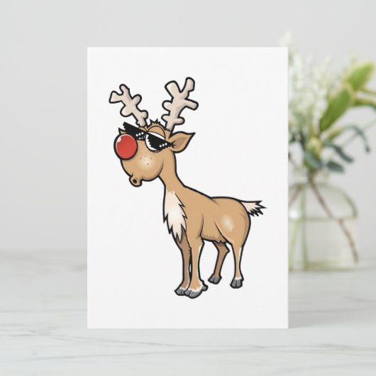 Kerstrendierduik Feestdagenkaart (Staand voorkant)