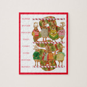 KERSTRENDIEREN 8x10 Puzzel