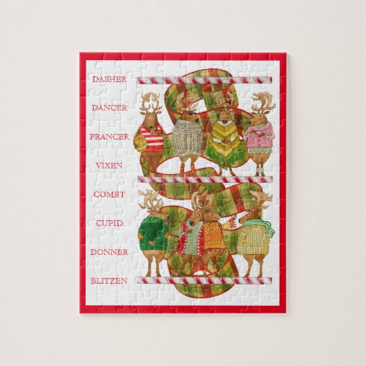 KERSTRENDIEREN 8x10 Puzzel (Verticaal)