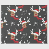 Kerstrendieren Cadeaupapier (Vlak)