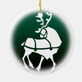 Kerstrendieren, decoratieve feestdagen keramisch ornament (Achterkant)