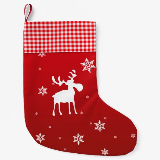 Kerstrendieren en sneeuwvlokken - Stoppen Kleine Kerstsok (Voorkant)