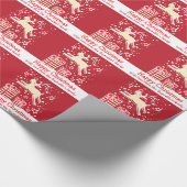 kerstrendieren in de sneeuwbal cadeaupapier (Hoek)