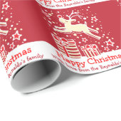 kerstrendieren in de sneeuwbal cadeaupapier (Rol Hoek)