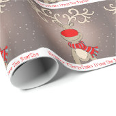 Kerstrendieren in de sneeuwverpakking cadeaupapier (Rol Hoek)