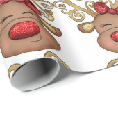 kerstrendieren krijgen een vakantiepatroon cadeaupapier (Rol Hoek)