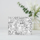 kerstrendieren Mandala Abstract kleuren Briefkaart (Staand voorkant)