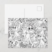 kerstrendieren Mandala Abstract kleuren Briefkaart (Voorkant / Achterkant)