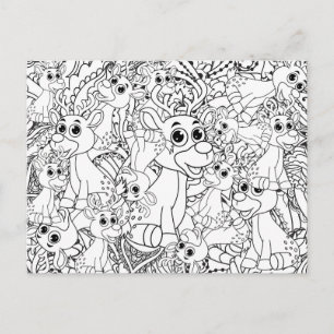 kerstrendieren Mandala Abstract kleuren Briefkaart