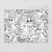 kerstrendieren Mandala Abstract kleuren Briefkaart (Voorkant)