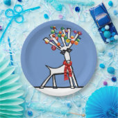 kerstrendieren met baubeldecoratie papieren bordje (Feest)