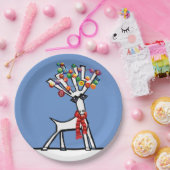 kerstrendieren met baubeldecoratie papieren bordje (Feest)