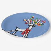 kerstrendieren met baubeldecoratie papieren bordje (Gekanteld)
