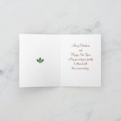 kerstrendieren met zwarte en rode ingewanden feestdagen kaart (Binnen)