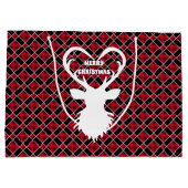 kerstrendieren met zwarte en rode ingewanden groot cadeauzakje (Achterkant)