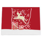 Kerstrendieren steigerend over cadeautjes cadeauta groot cadeauzakje (Voorkant)