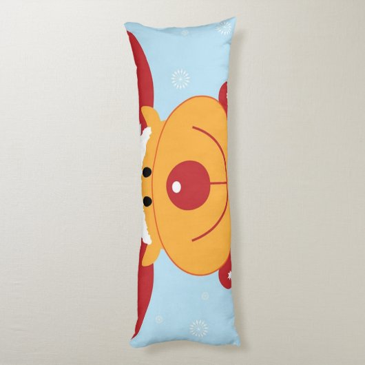 Kerstrendierensantilers voor de sneeuwvlokken van  lichaamskussen (Achterkant (Verticaal))