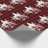 kerstrendierensnowflakes Ornamenten Feestdagen Cadeaupapier (Hoek)