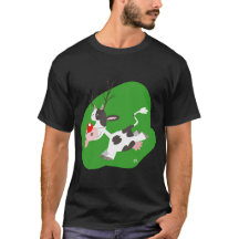 Kerstrendierentuin (Cute Cartoon Koe) T-shirt