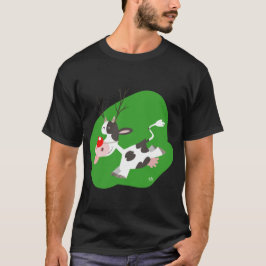 Kerstrendierentuin (Cute Cartoon Koe) T-shirt