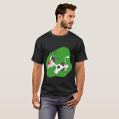 Kerstrendierentuin (Cute Cartoon Koe) T-shirt (Voorkant volledig)