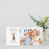 Kerstrendierfamilie - Fotokaart Feestdagenkaart (Staand voorkant)