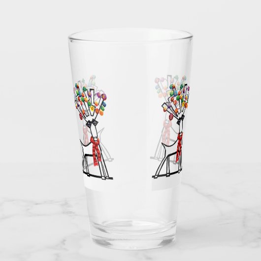 kerstrendierfeest glas (Rechts)