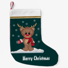 Kerstrendierfeestdag cartoon kleine kerstsok