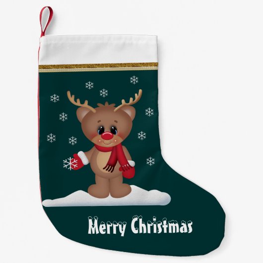 Kerstrendierfeestdag cartoon kleine kerstsok (Voorkant)
