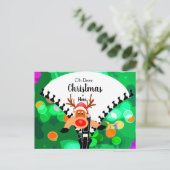 Kerstrendierfeestdag persoonlijk briefkaart (Staand voorkant)