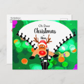 Kerstrendierfeestdag persoonlijk briefkaart (Voorkant / Achterkant)