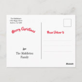 Kerstrendierfeestdag persoonlijk briefkaart (Achterkant)