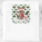 Kerstrendierfeestdag sticker cartoon (Tas)