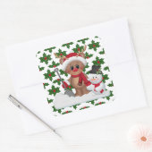 Kerstrendierfeestdag sticker cartoon (Envelop)