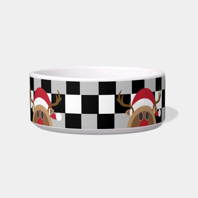 Kerstrendierfeestdag thuisverval voerbakje (Voorkant)